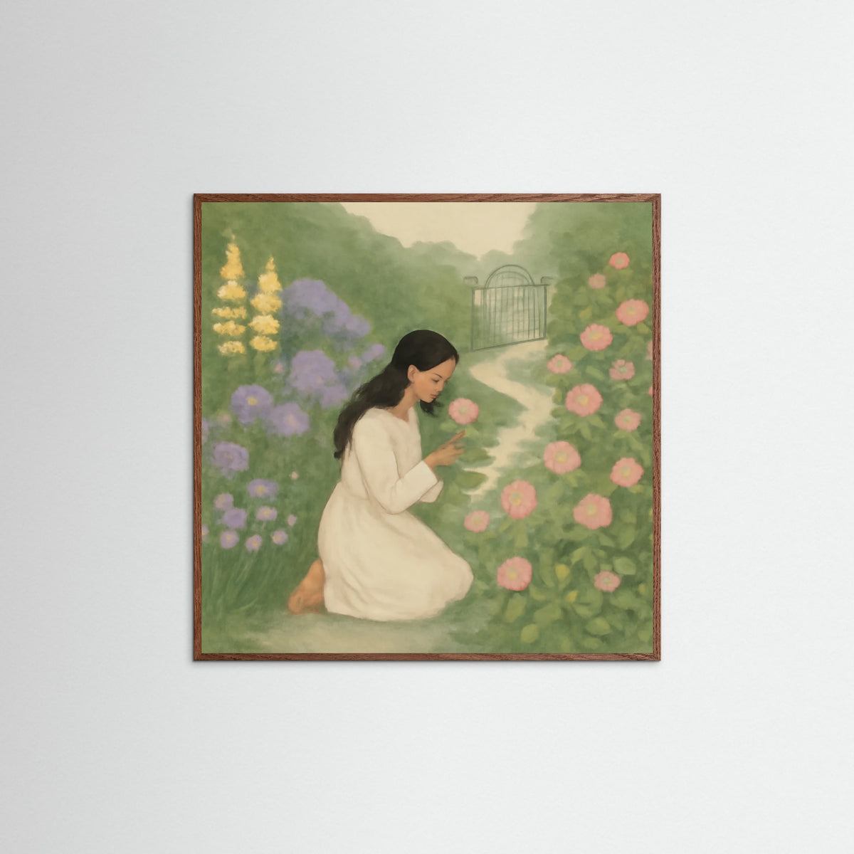 Oak Dark Square Tranquil Garden