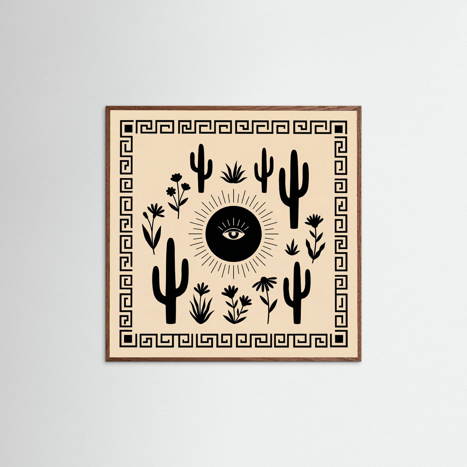 Oak Dark Square Tropical Mystique