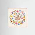 Oak Dark Square Whimsical Jungle