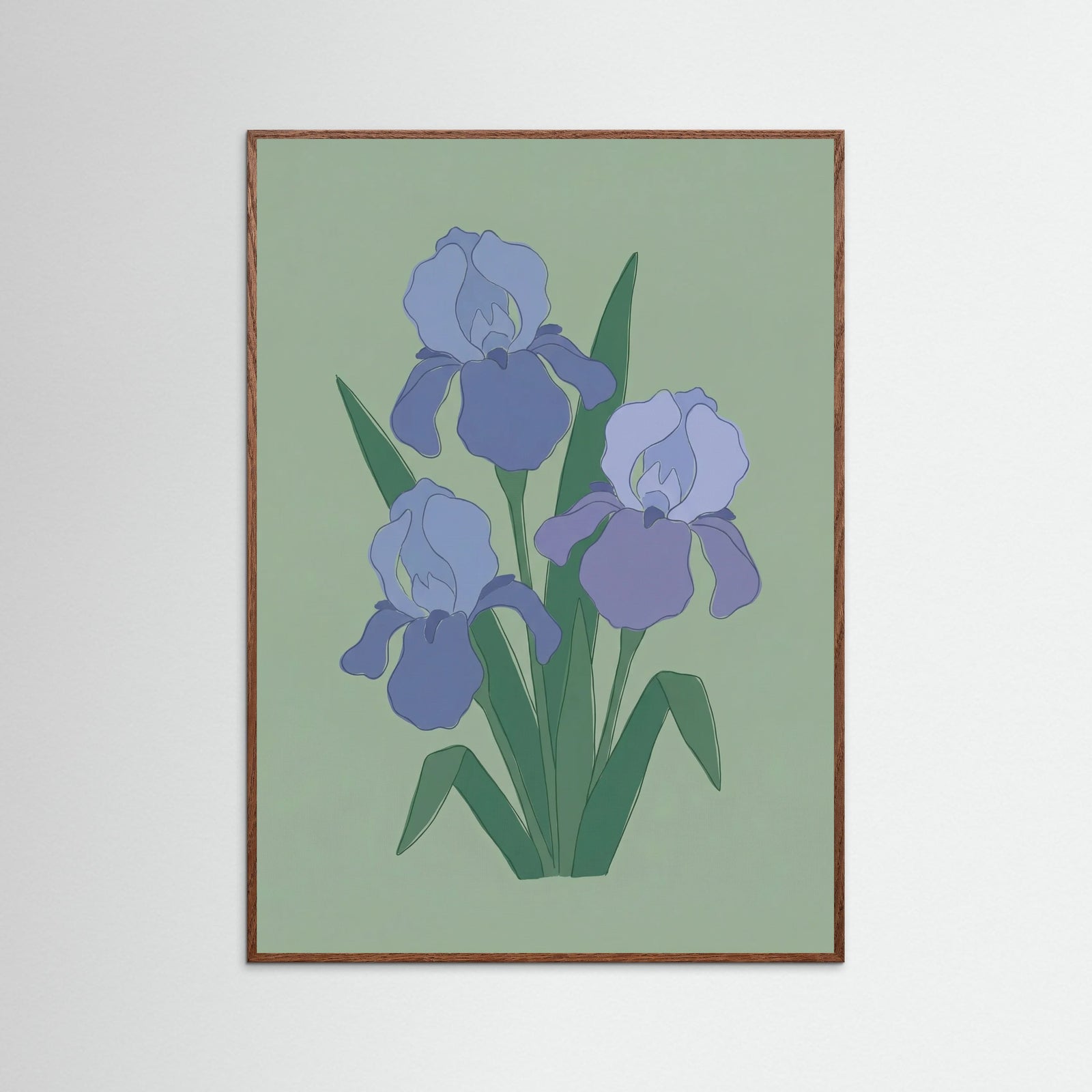 Oak Dark Still Life Lilies