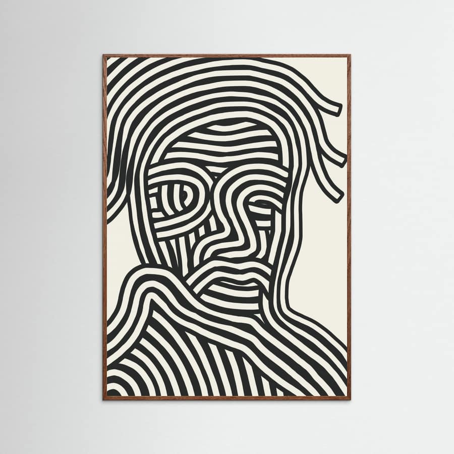 Stripe Portrait Poster – poster and art print