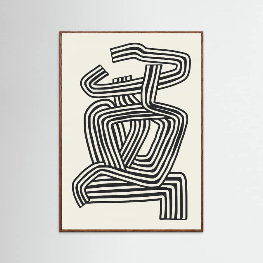 Stripe Woman Portrait Poster – poster and art print