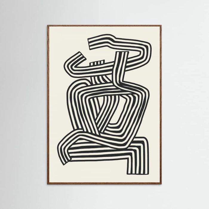 Stripe Woman Portrait Poster – poster and art print
