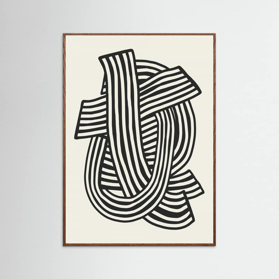Poster Striped Abstract In Black – poster e stampa artistica