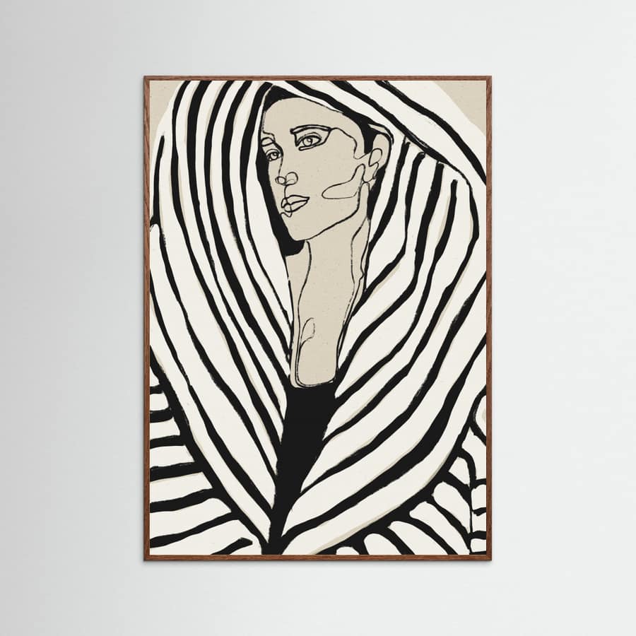 Striped Coat Poster – plakat og kunsttryk