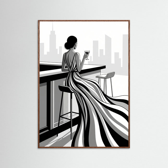 Oak Dark Striped Elegance