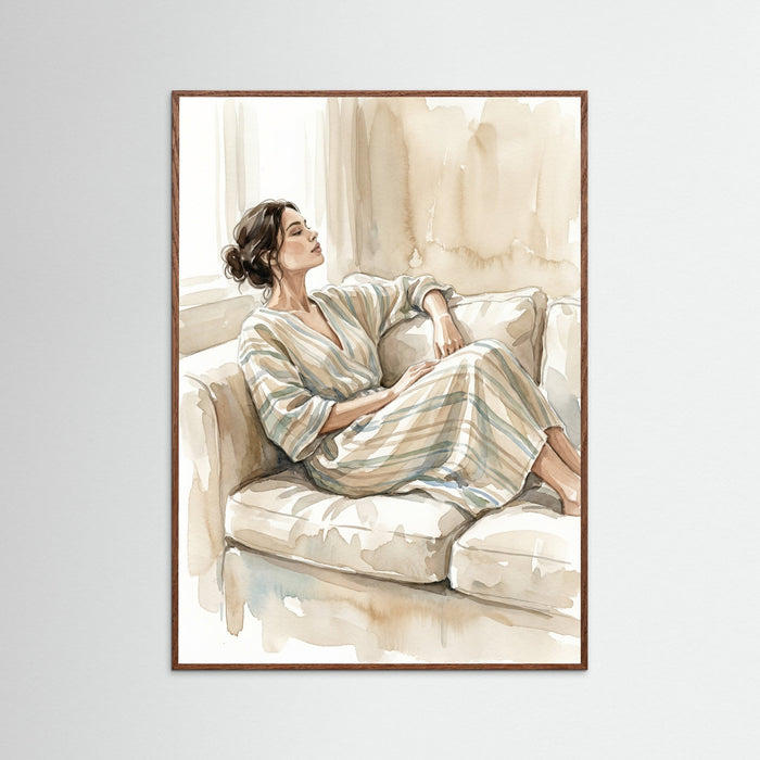 Oak Dark Striped Serenity Beige
