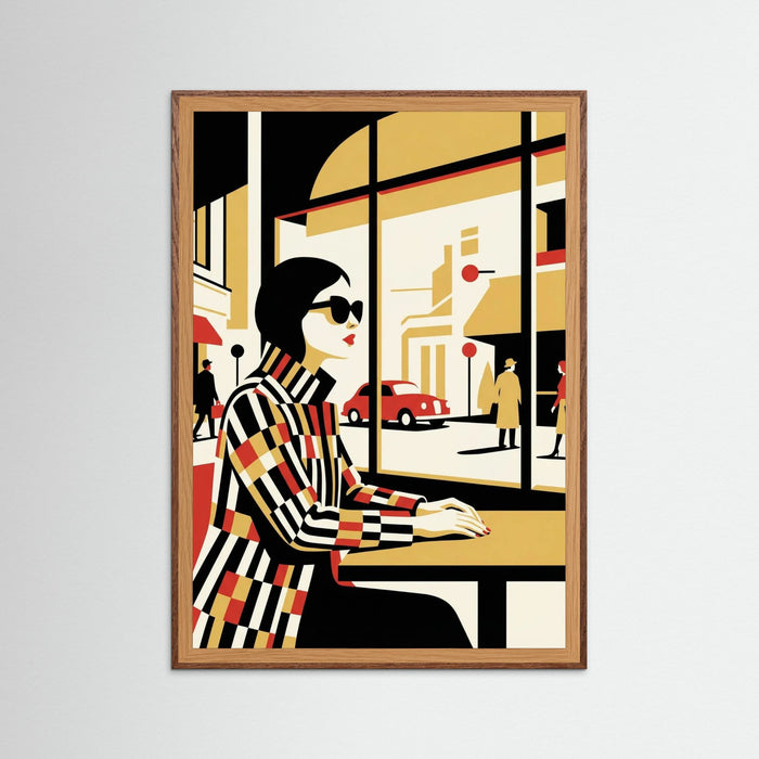 Striped Serenity Beige – poster and art print