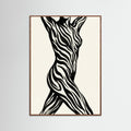 Oak Dark Striped Silhouette Black
