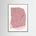 Oak Dark Striped geometric shape Poster