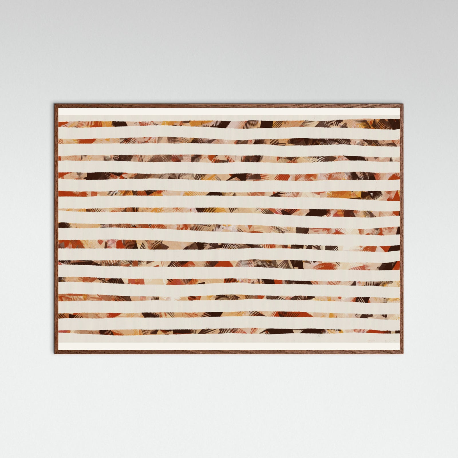 Oak Dark Stripes of Earthy Warmth Poster