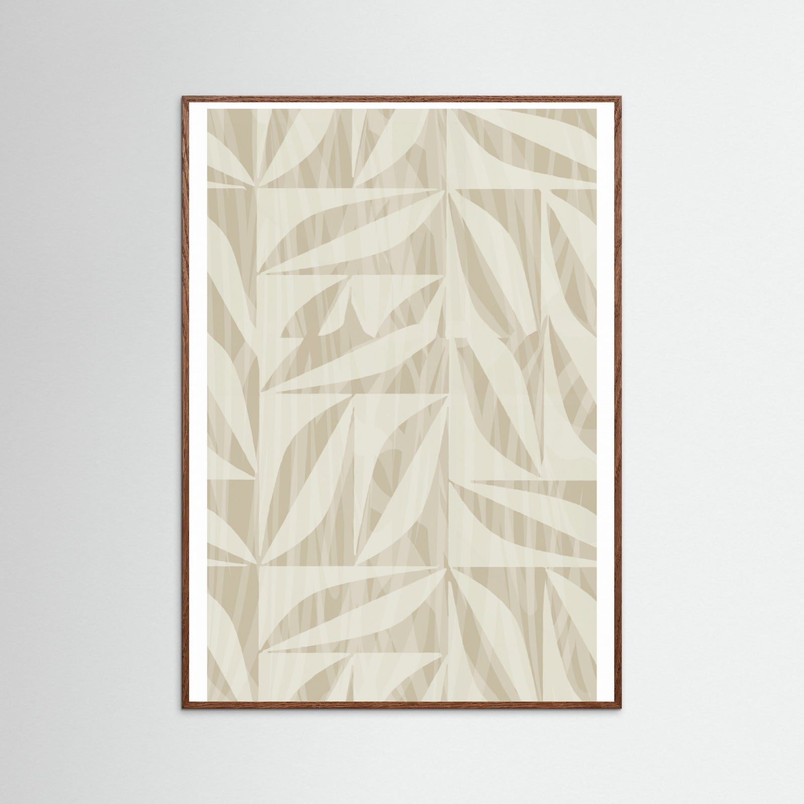 Oak Dark Subtle Botanical Pattern 2 Poster
