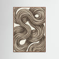 Oak Dark Swirling Organic Forms