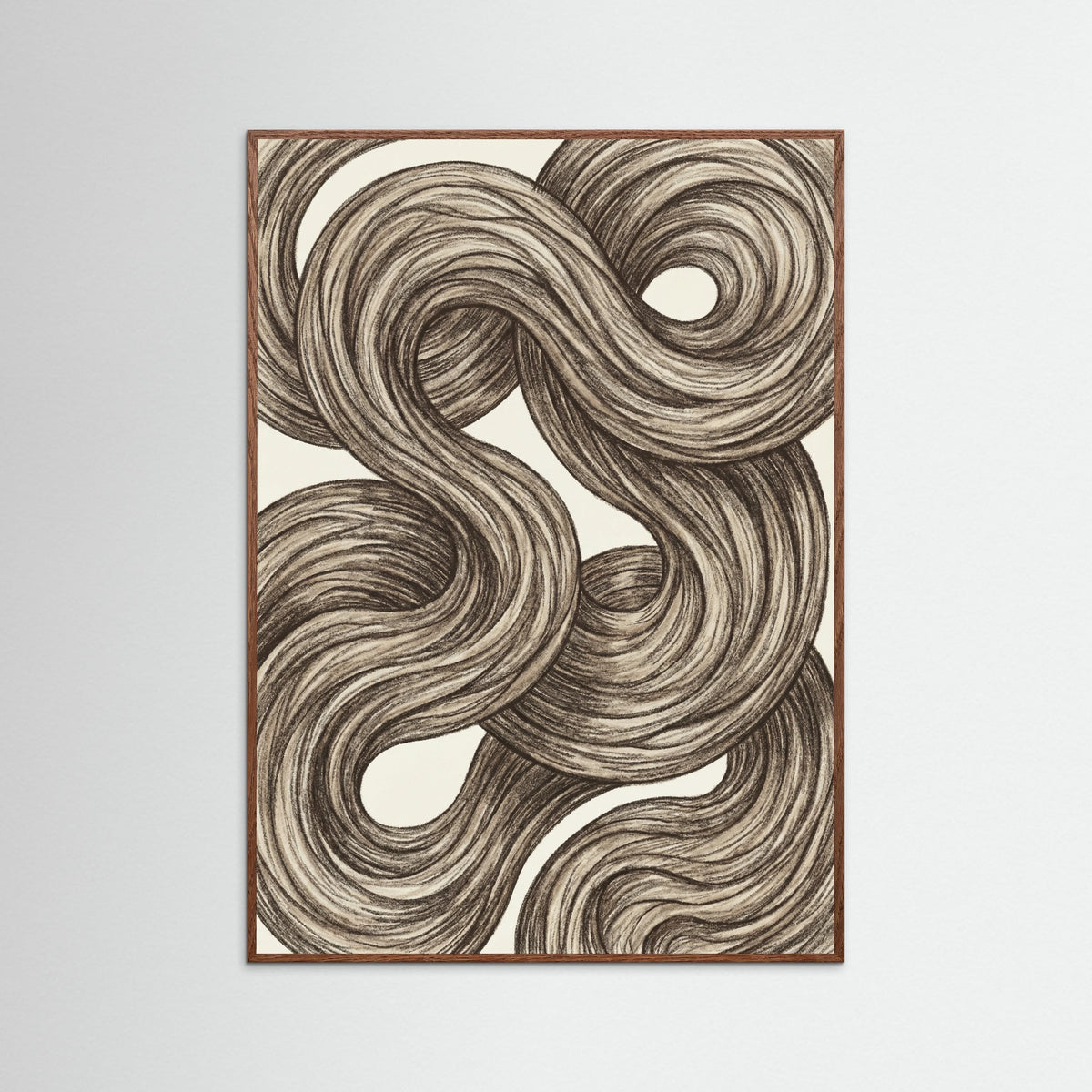 Oak Dark Swirling Organic Forms