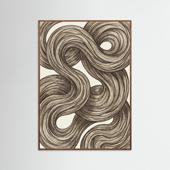 Oak Dark Swirling Organic Forms
