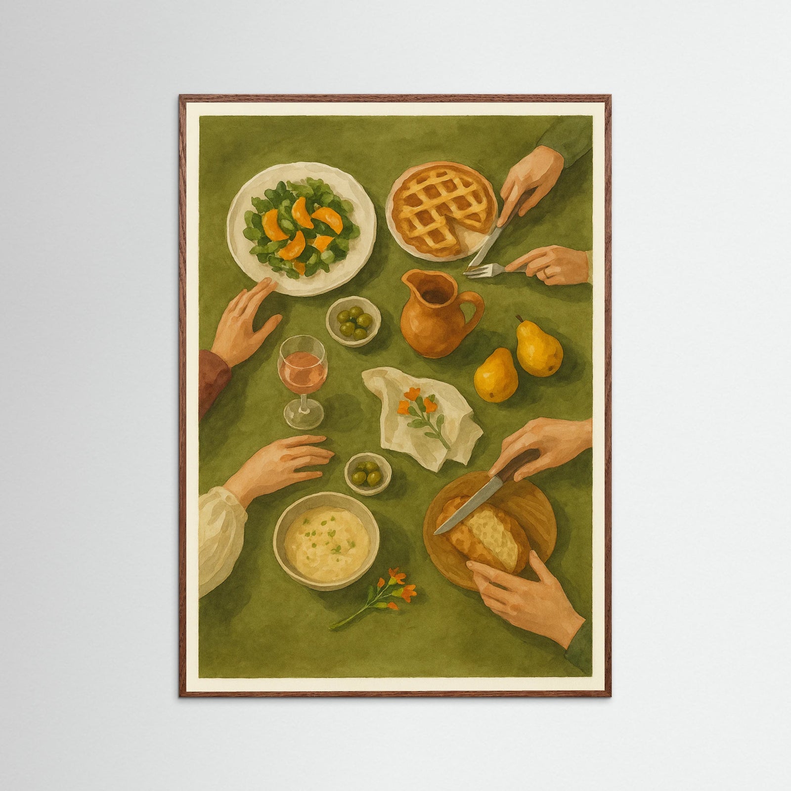 Oak Dark Tea Time Arrangement 1