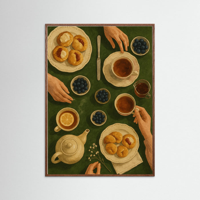 Oak Dark Tea Time Canvas