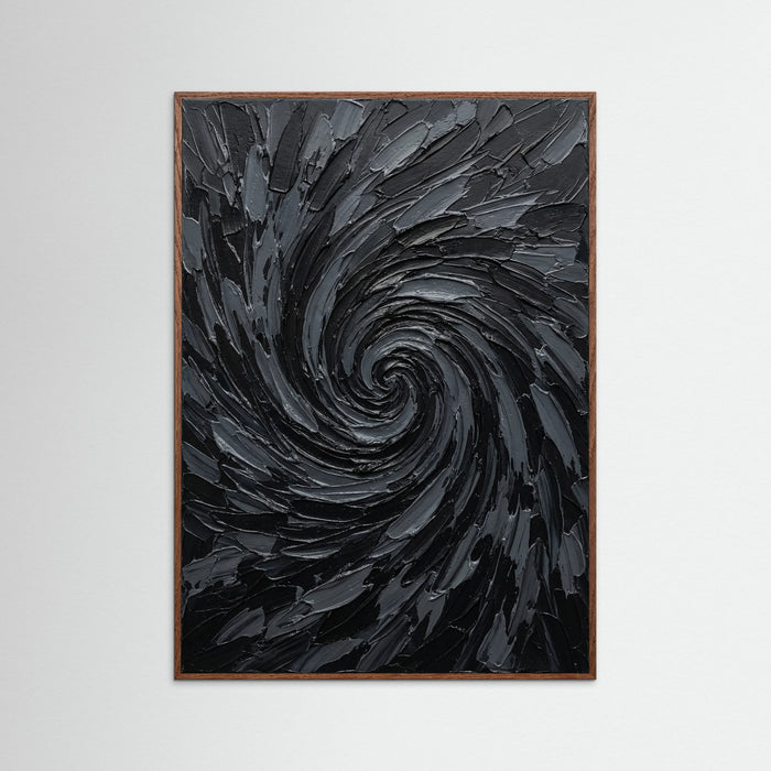Oak Dark Textured Abyss Black