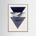 Oak Dark Three Triangular Geometric Poster