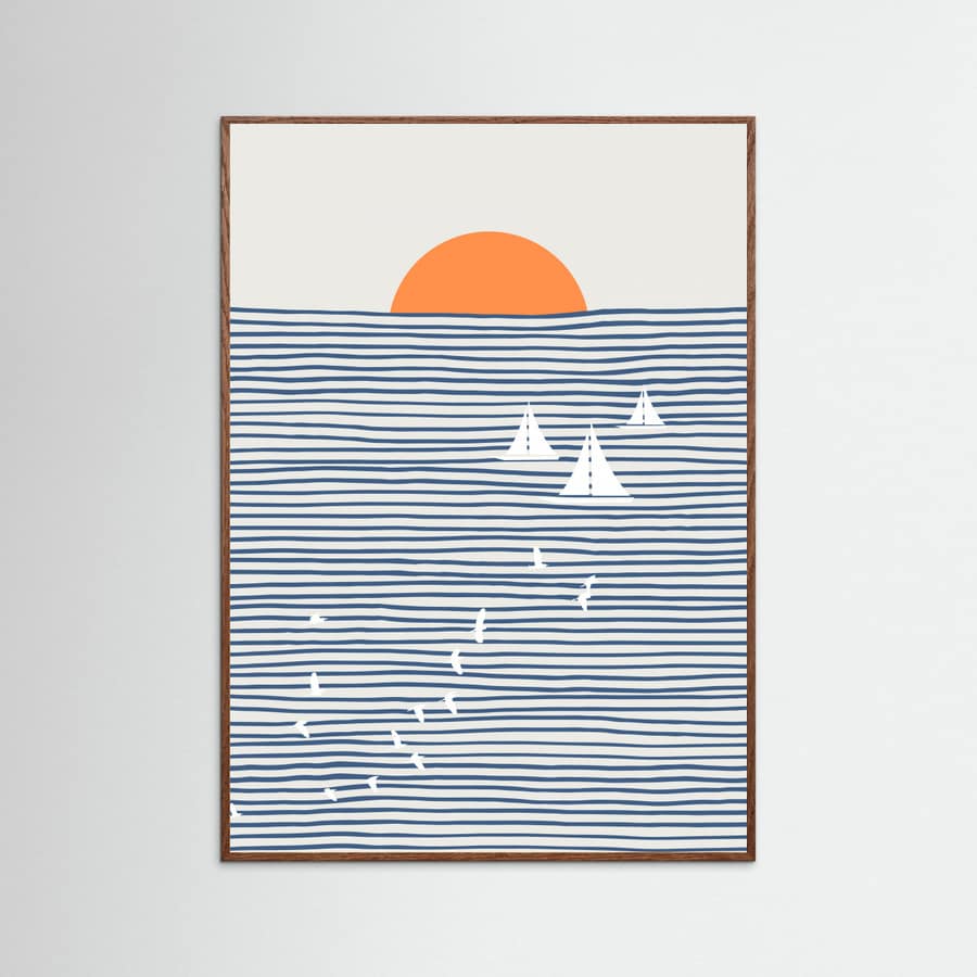 Three White Sails Poster – poster and art print