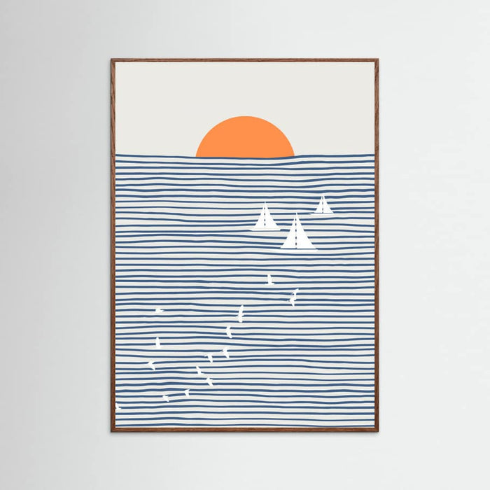 Three White Sails Poster – poster and art print