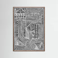 Oak Dark Tribal Abstract Poster