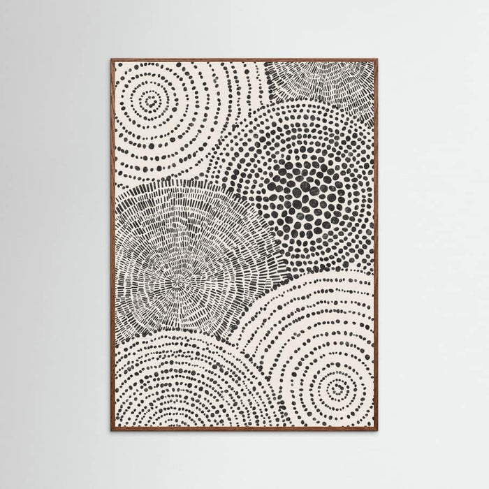 Oak Dark Tribal Tapestry - Circles Poster