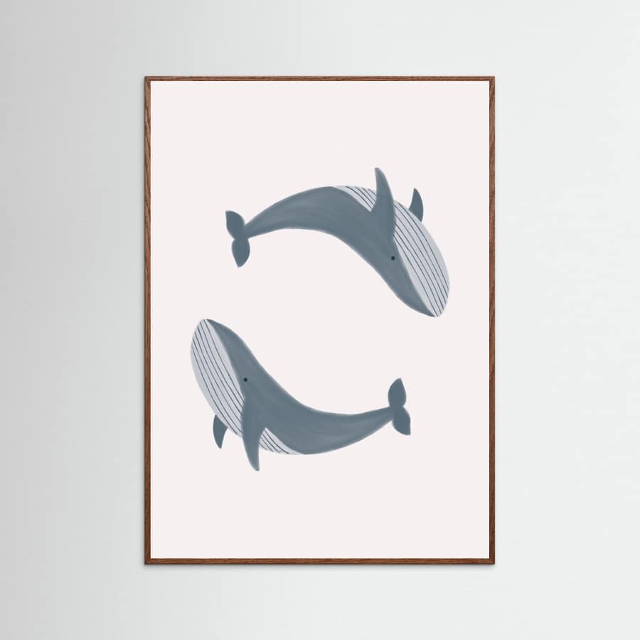 Two Whales Poster – Poster und Kunstdruck