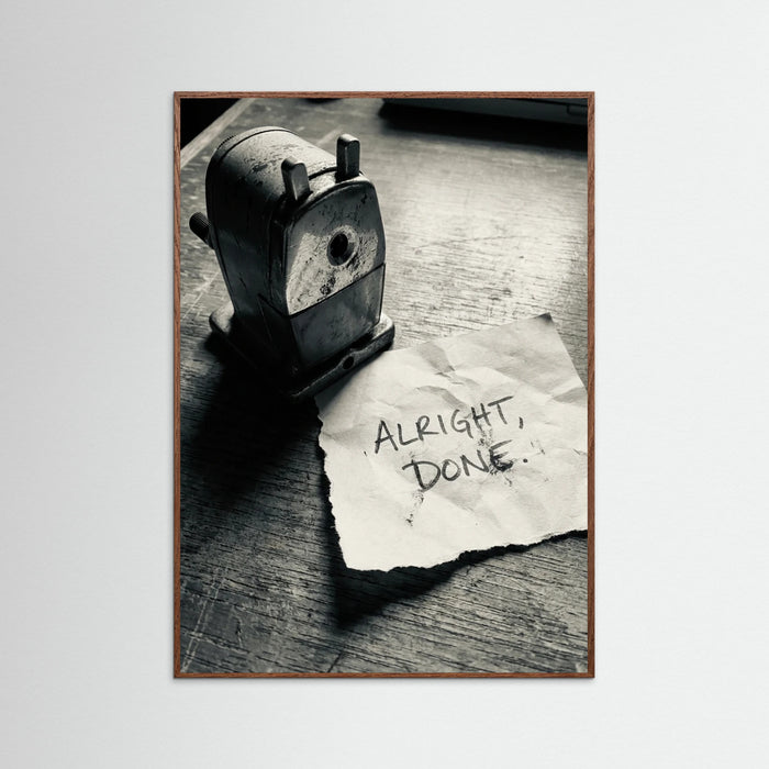 Oak Dark Typewritten Statement