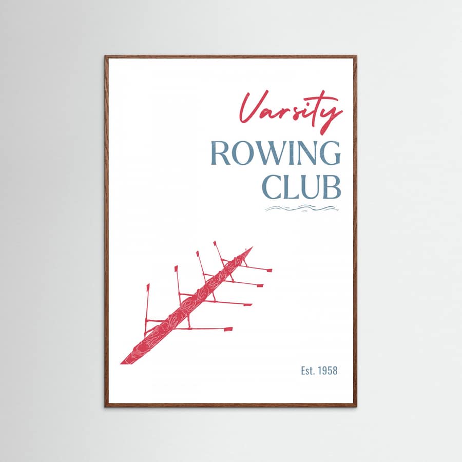 Varsity Rowing Club -juliste – juliste ja taidepainatus