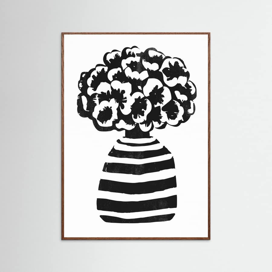 Vase Striped Poster – plakat og kunsttryk
