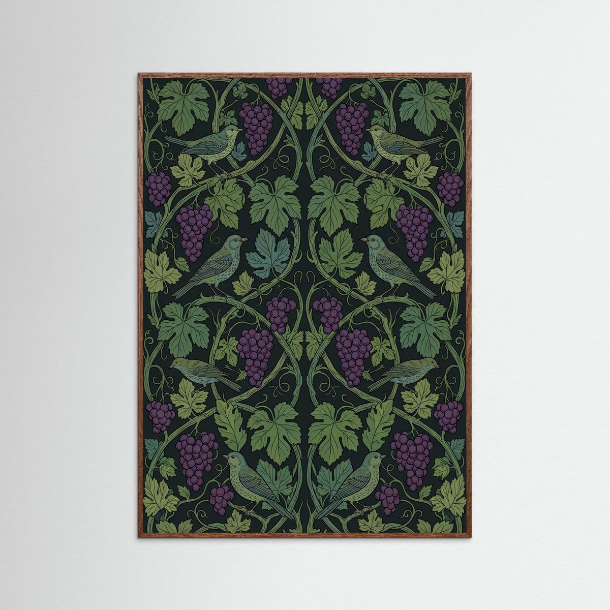 Oak Dark Verdant Bloom Pattern