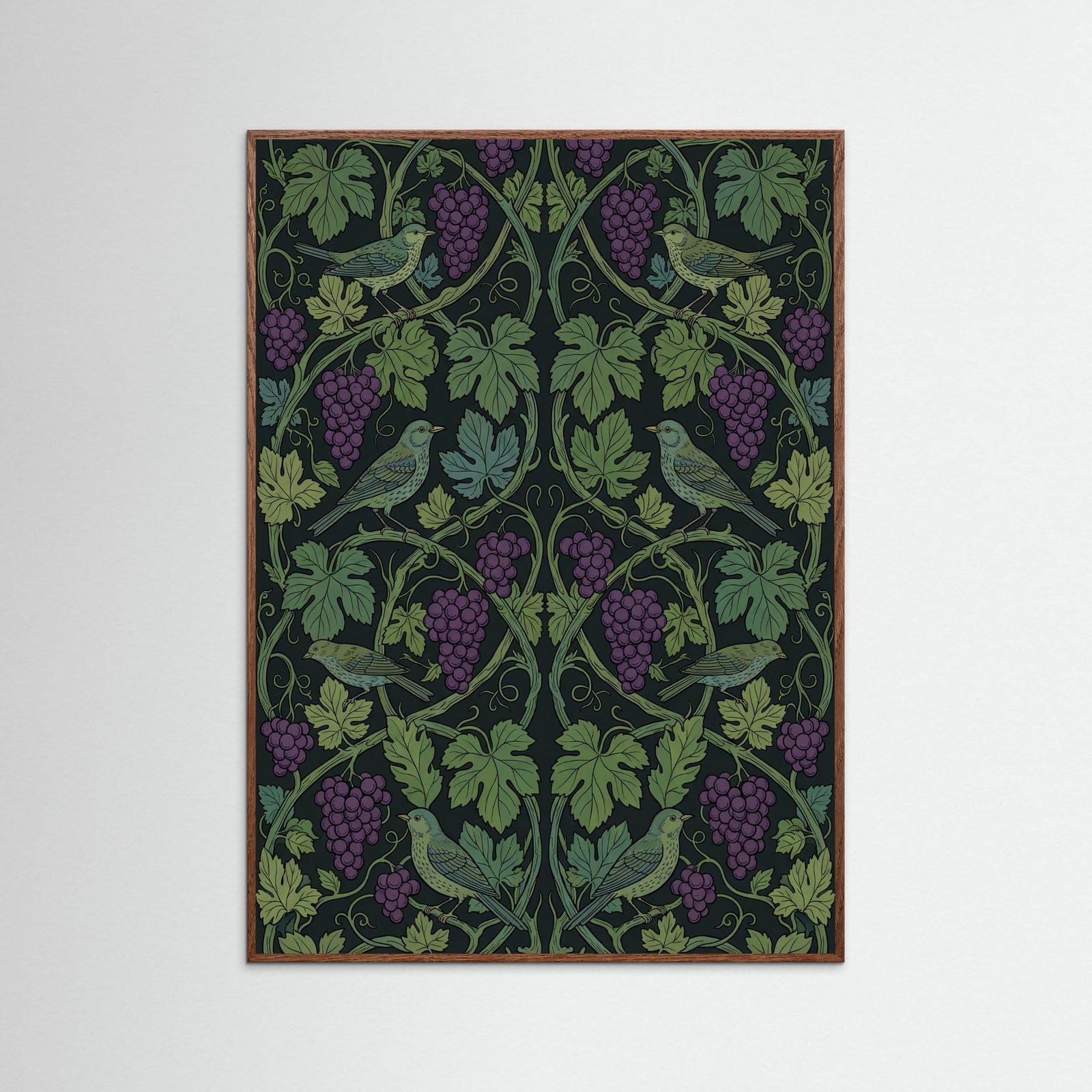 Oak Dark Verdant Bloom Pattern