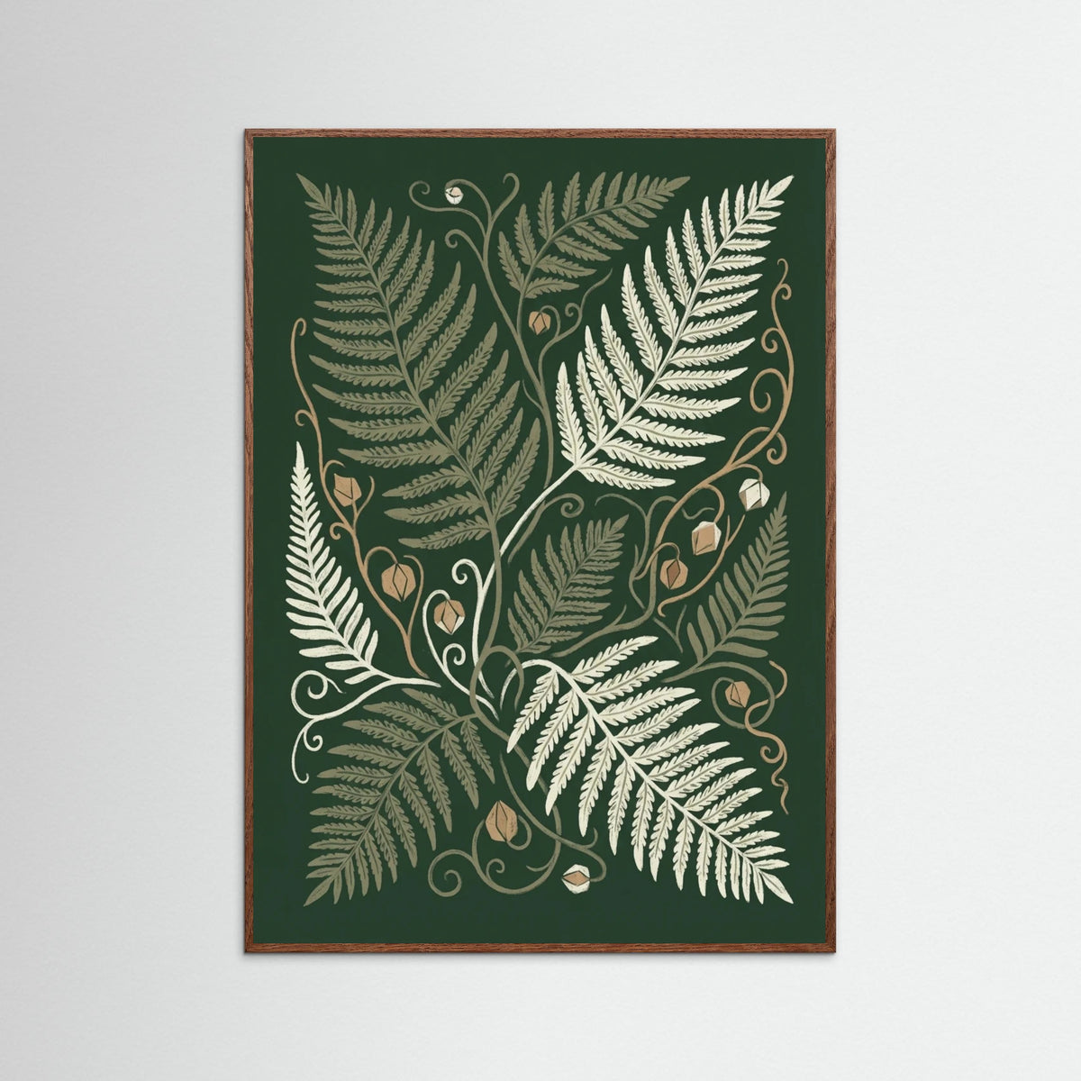 Oak Dark Verdant Bloom Vines