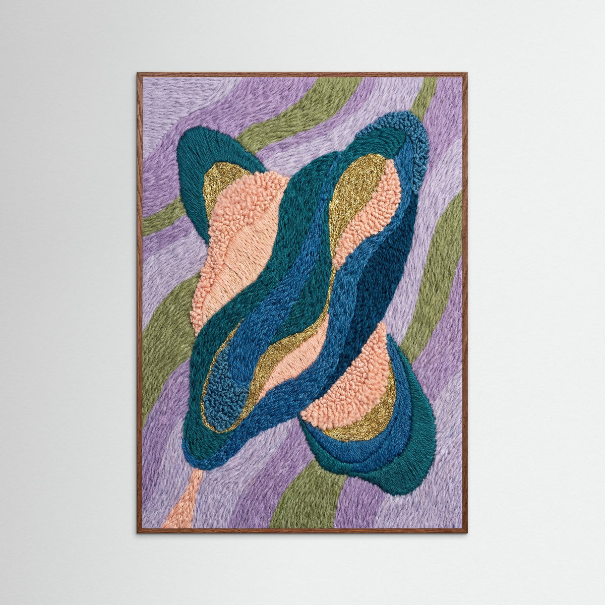 Oak Dark Vibrant Abstract Stitch