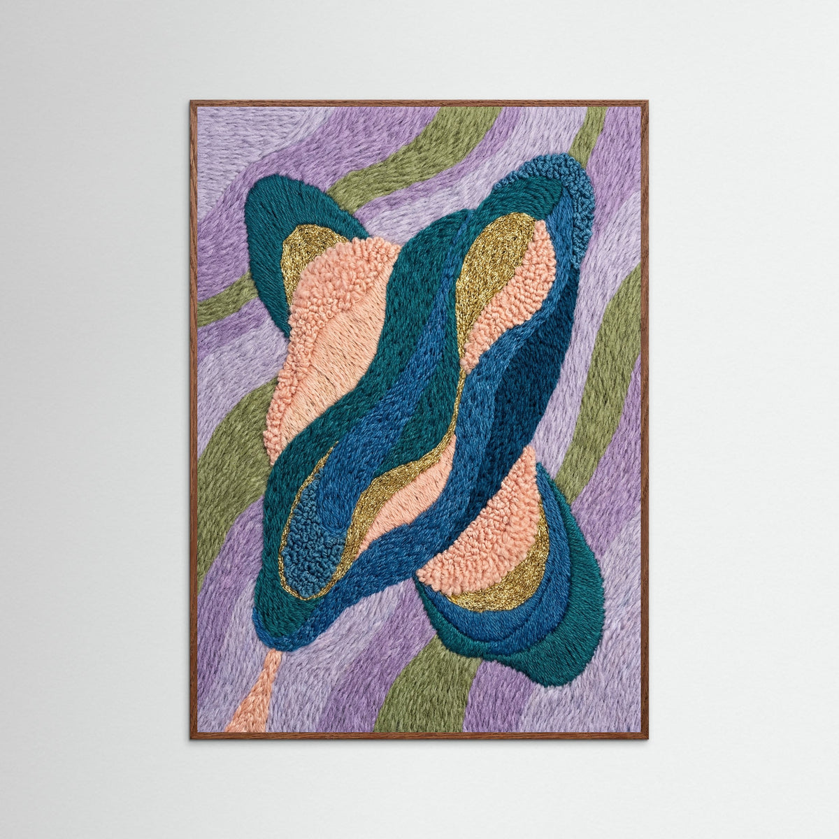 Oak Dark Vibrant Abstract Stitch