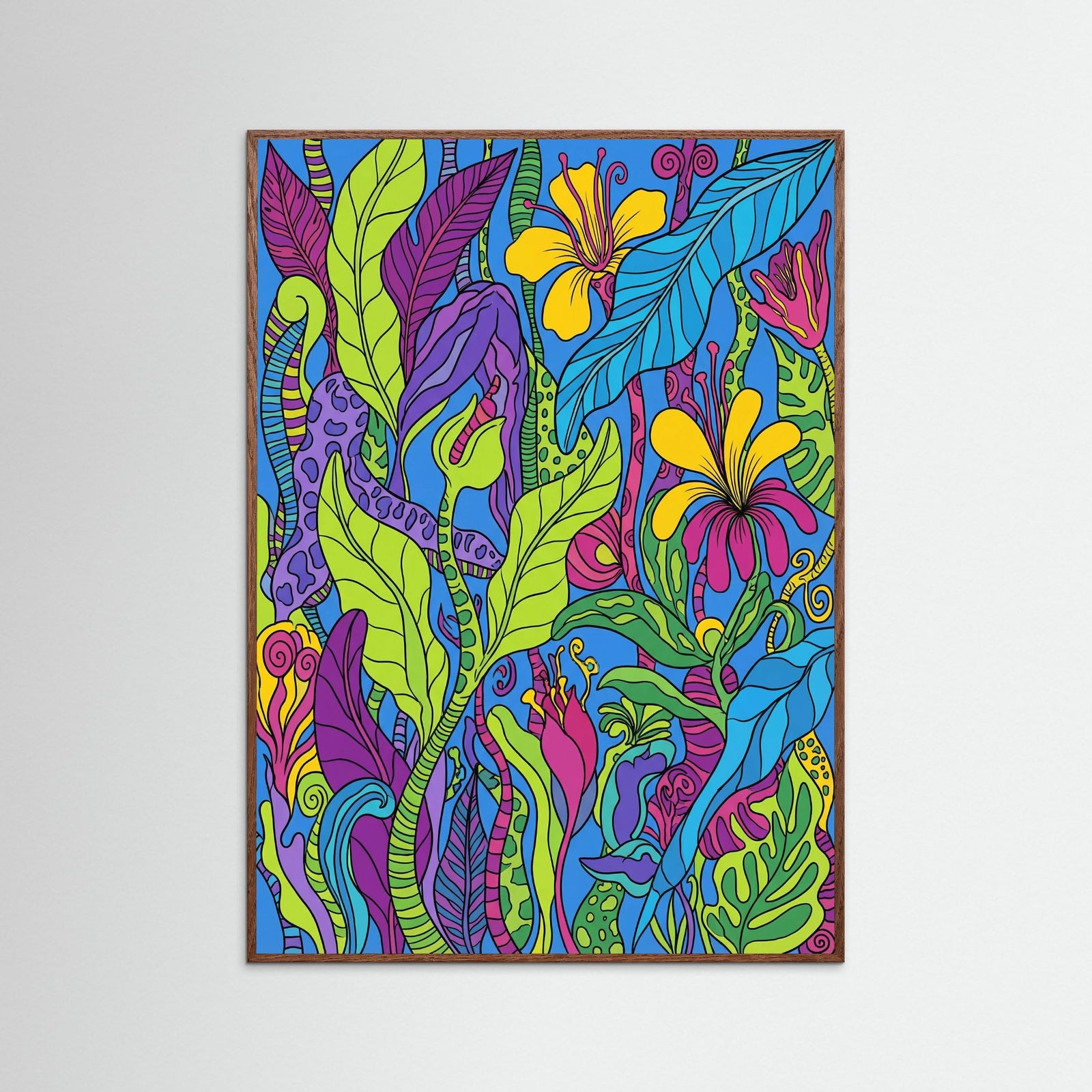 Oak Dark Vibrant Botanical Whimsy