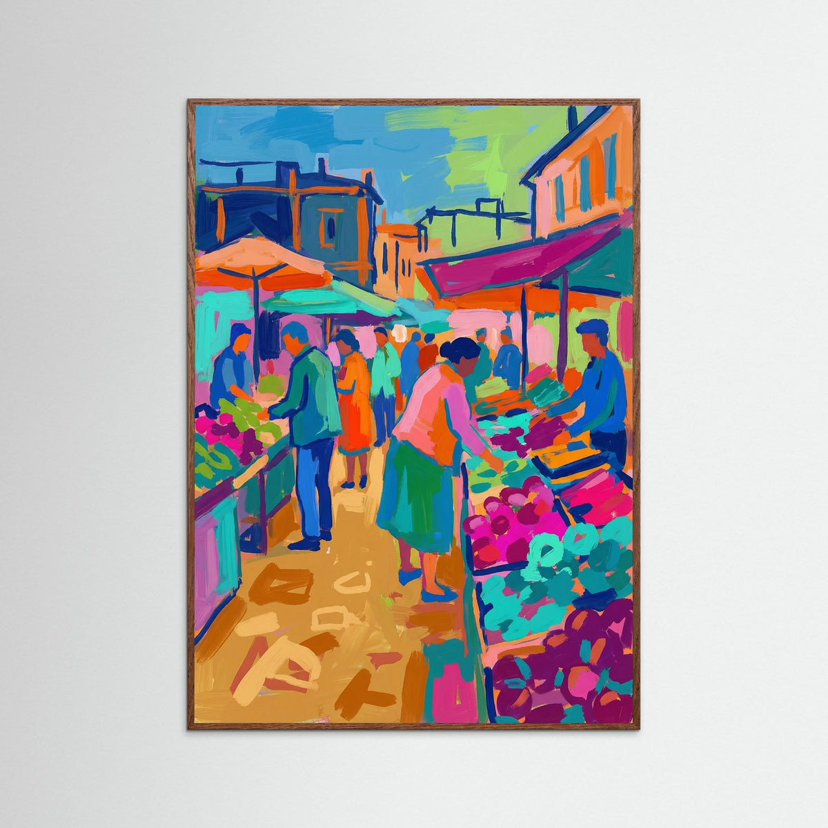 Oak Dark Vibrant Fauvist Figure