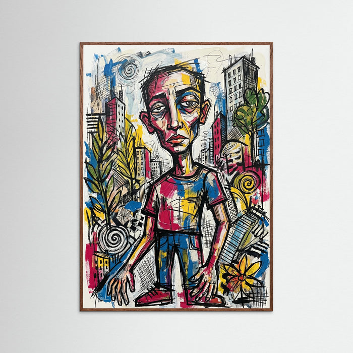 Oak Dark Vibrant Figurative Mosaic