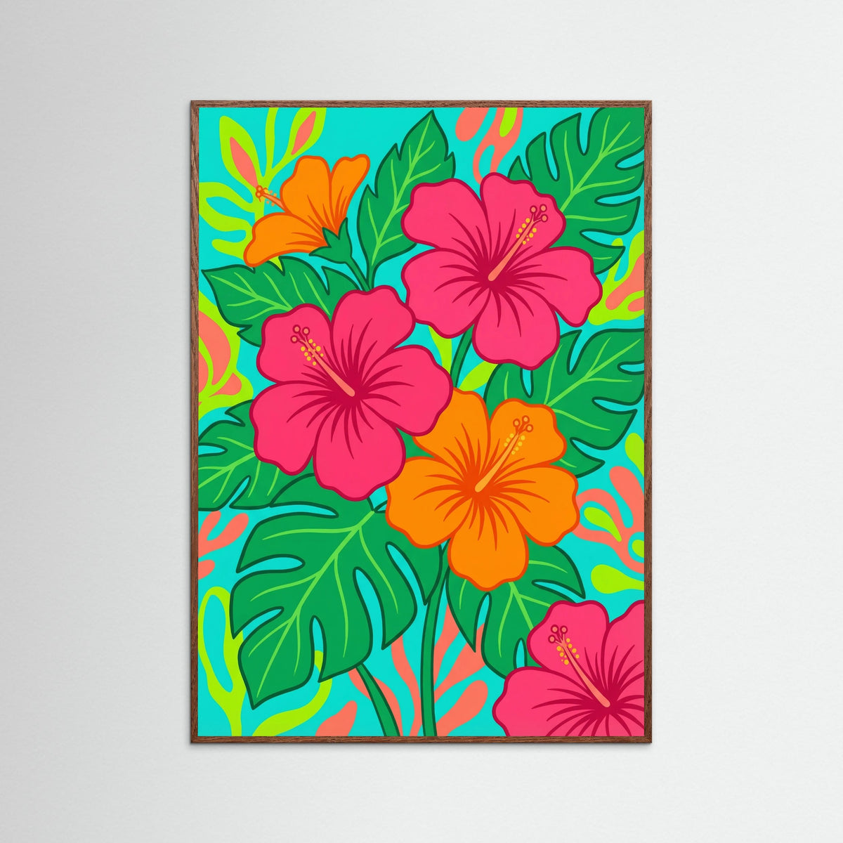 Oak Dark Vibrant Sunflower Vase