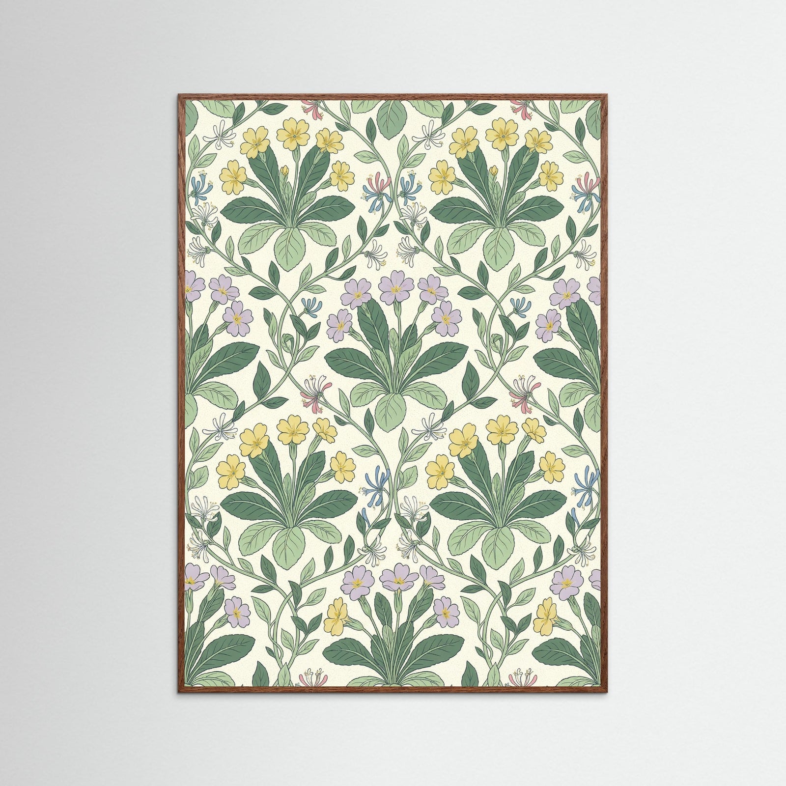 Oak Dark Victorian Floral Harmony