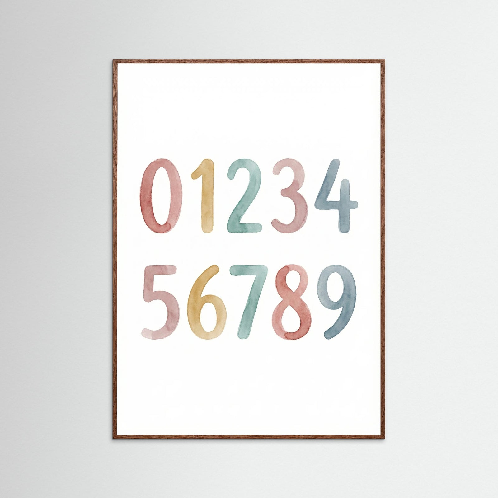 Oak Dark Watercolor Alphabet