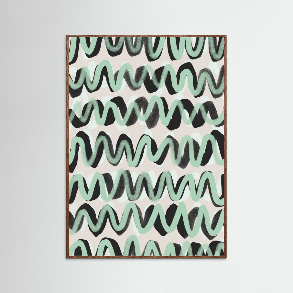 Oak Dark Wave Motion Rhythm Poster
