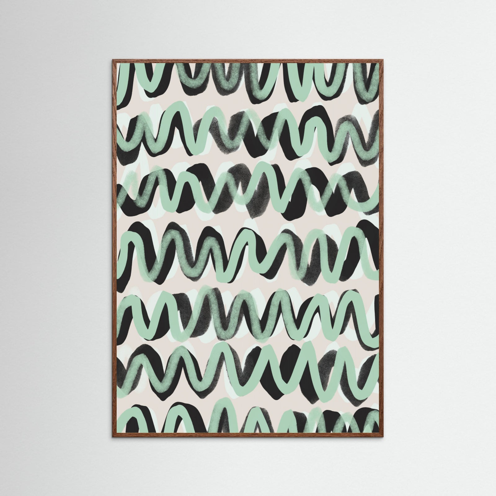 Oak Dark Wave Motion Rhythm Poster