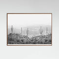 Oak Dark Western Cactus Poster