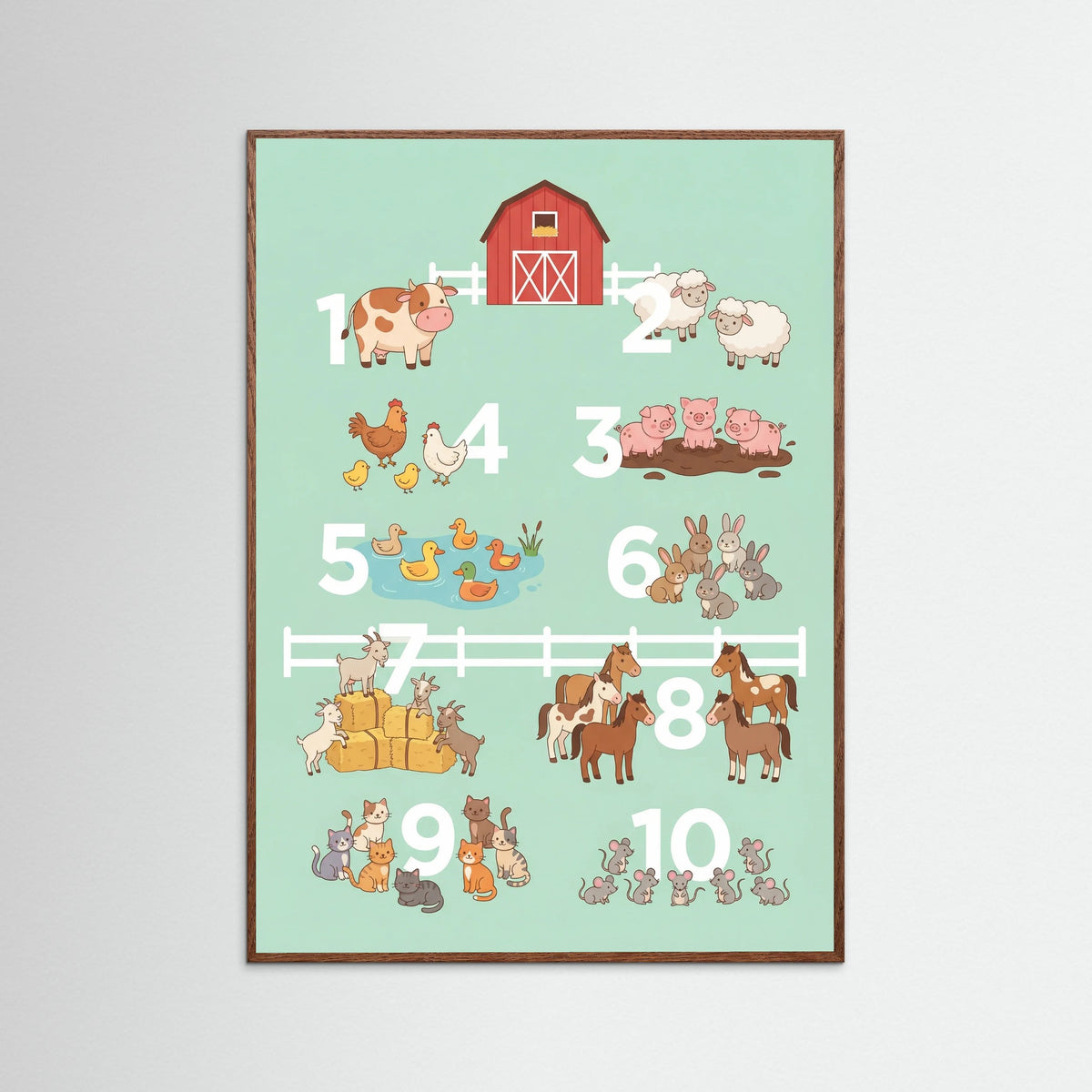 Oak Dark Whimsical Alphabet