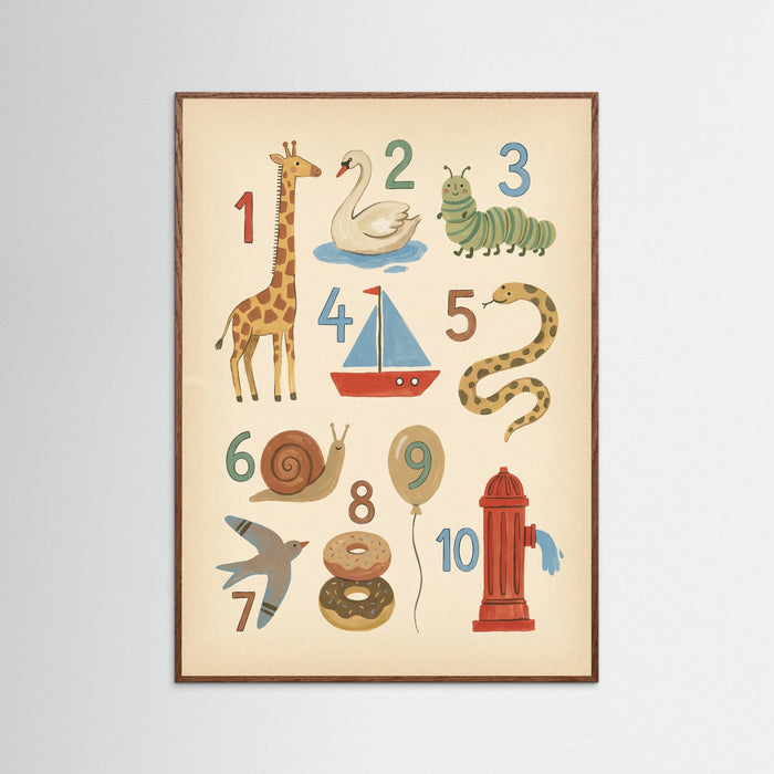 Oak Dark Whimsical Alphabet