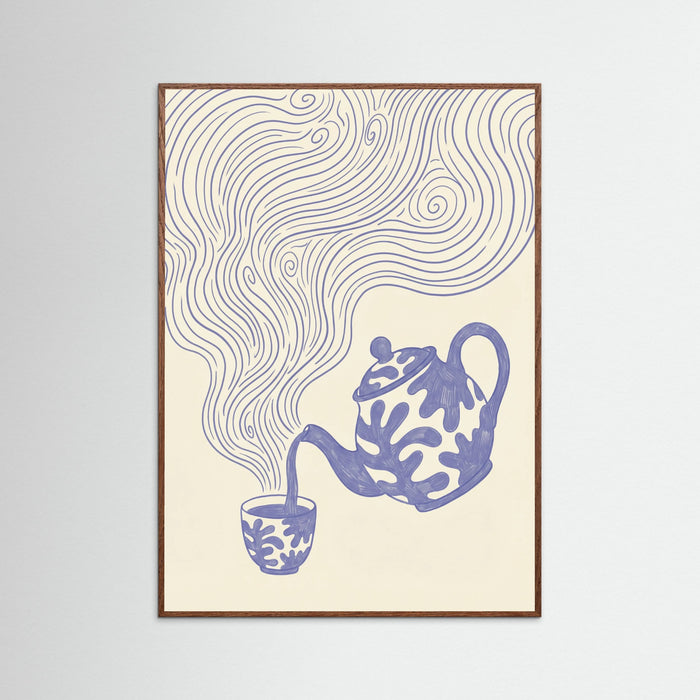 Oak Dark Whimsical Coffee Swirls