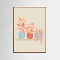 Oak Dark Whimsical Floral Vase