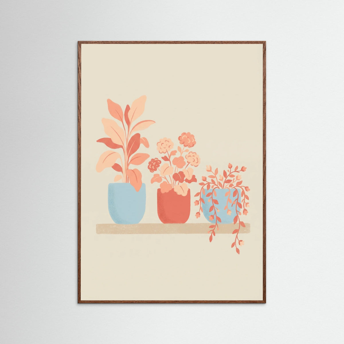 Oak Dark Whimsical Floral Vase